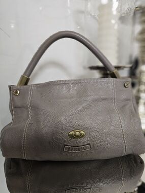 Avorio Taupe Leather Top-Handle Satchel